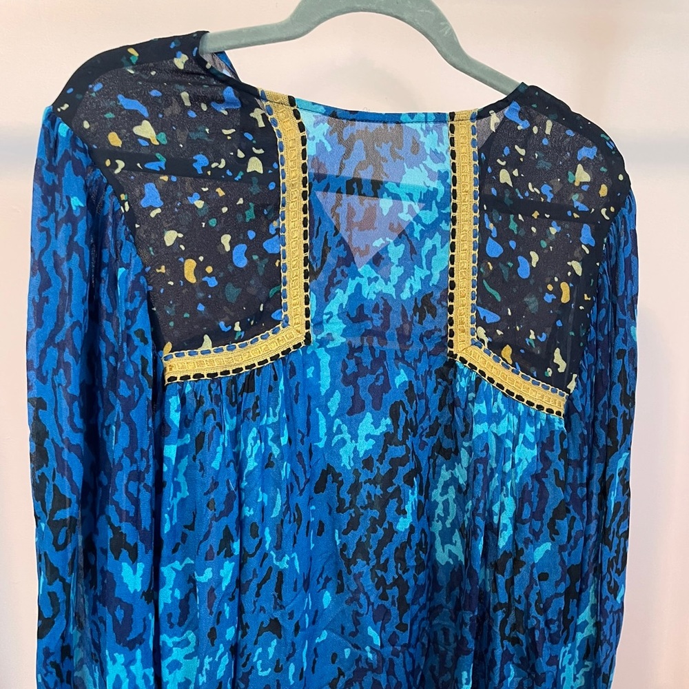 Anthropologie by Bl-nk Miranda Peasant Blouse Size Xs